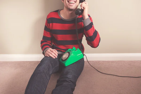 Young man on telephone — Stock Photo, Image