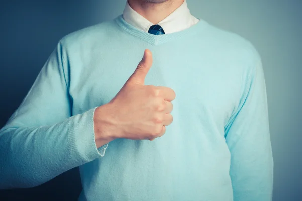 Man giving thumbs up — Stock Photo, Image