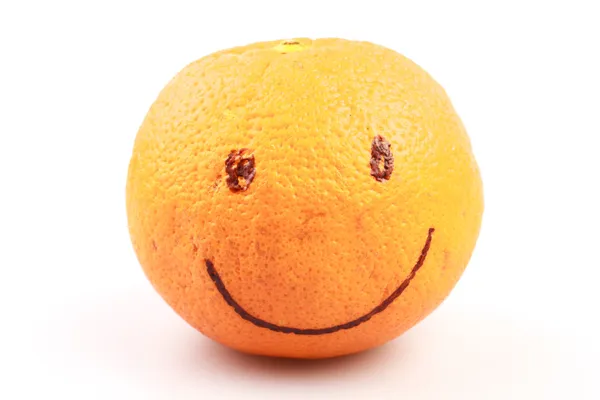 Orange mit lächelndem Gesicht — Stockfoto