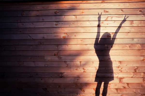 The shadow of a young woman — Stock Photo, Image