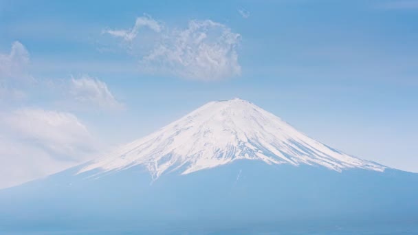 4k, timelapse, vista sobre Fuji san mountain, Kawaguchi, Japão — Vídeo de Stock