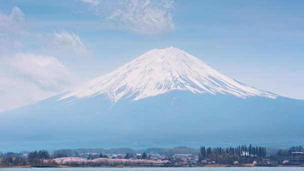 4k, timelapse, θέα στο βουνό Fuji san, Kawaguchi, Ιαπωνία — Αρχείο Βίντεο