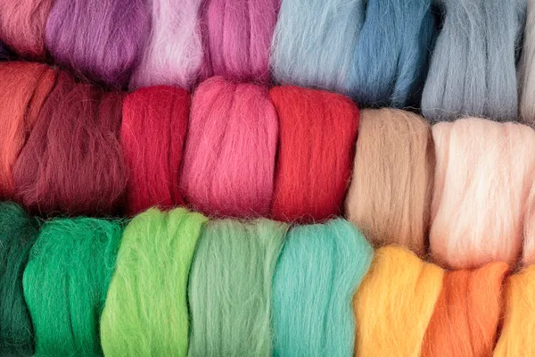 Wool Felting Needlework Merino Close — Stock Photo, Image