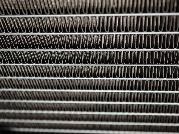 Radiador Alumínio Grade Com Uma Placa Fina Para Peças Refrigeração — Fotografia de Stock