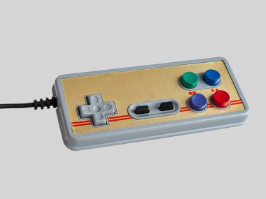 Eski tip oyun konsolu uzaktan kumanda, nostalji, teknoloji