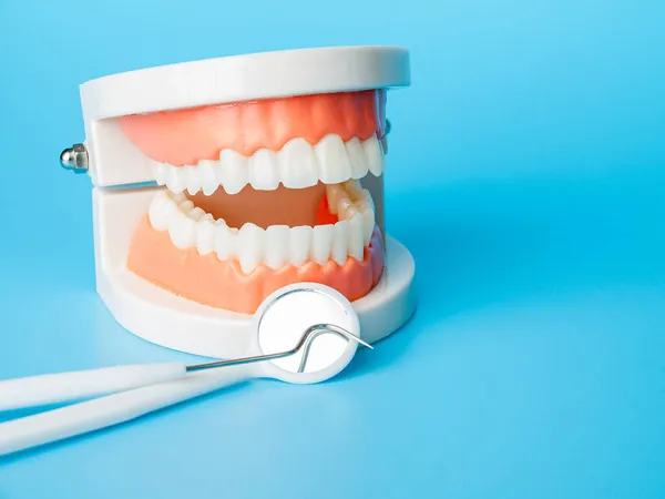 Examen Dentaire Cavité Buccale Lors Rendez Vous Chez Dentiste Vue — Photo