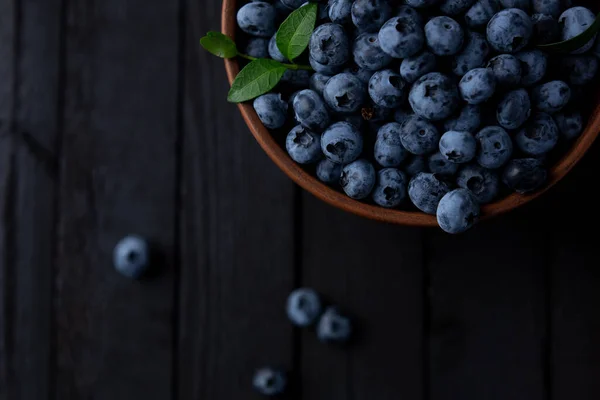 Fresh Blueberry Background Blueberries Space Text Vegetarian Concept Berry Textures — Foto de Stock