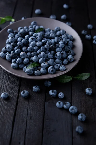 Fresh Blueberry Background Blueberries Space Text Vegetarian Concept Berry Textures — Foto de Stock