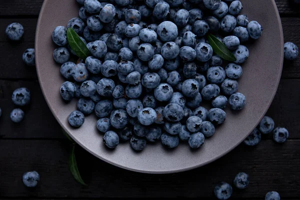 Fresh Blueberry Background Blueberries Space Text Vegetarian Concept Berry Textures — Foto de Stock