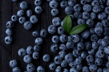 Fresh blueberry background, blueberries with space for text. Vegetarian concept. Berry textures. healthy eating