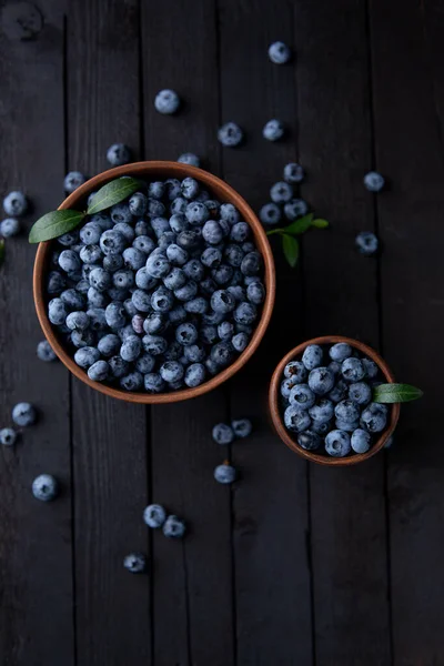 Fresh Blueberry Background Blueberries Space Text Vegetarian Concept Berry Textures — Foto de Stock