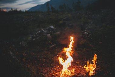 Karpat dağlarında şenlik ateşi