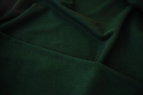 Texture Fabric Green Color Close — Φωτογραφία Αρχείου