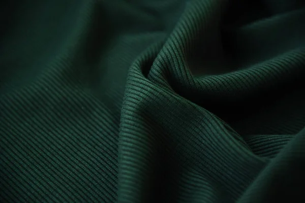 Texture Fabric Green Color Close — Foto de Stock