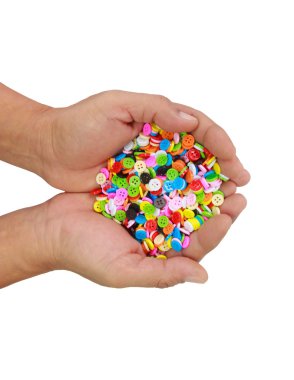 renkli düğmeler, renkli clasper beyaz b el ayrı tut