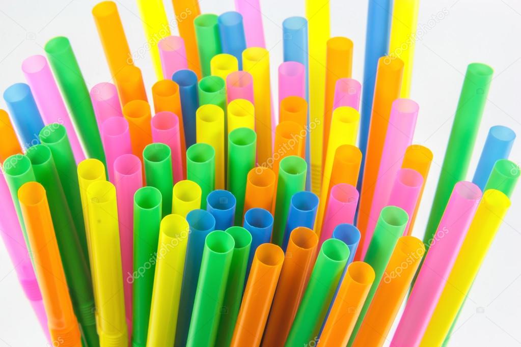 Colorful drinking straws close-up background,Backgrou nds,Textur