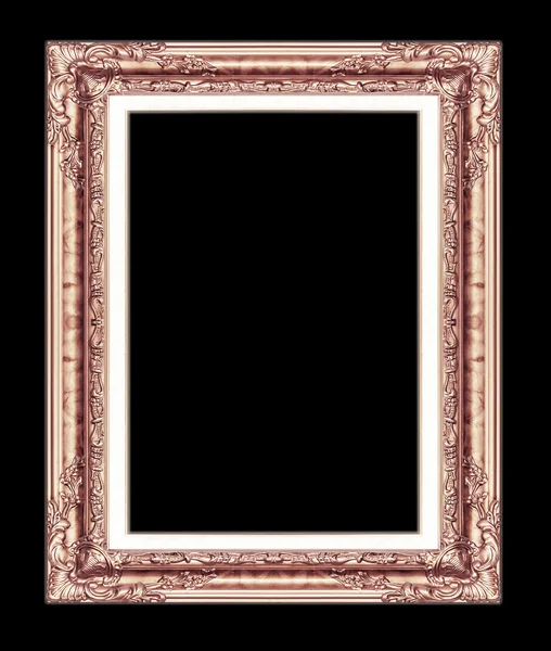Antique golden frame isolated on white background, with clippin — Stock Photo, Image