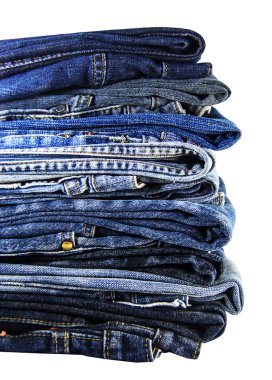 çok farklı kot üzerinde beyaz izole