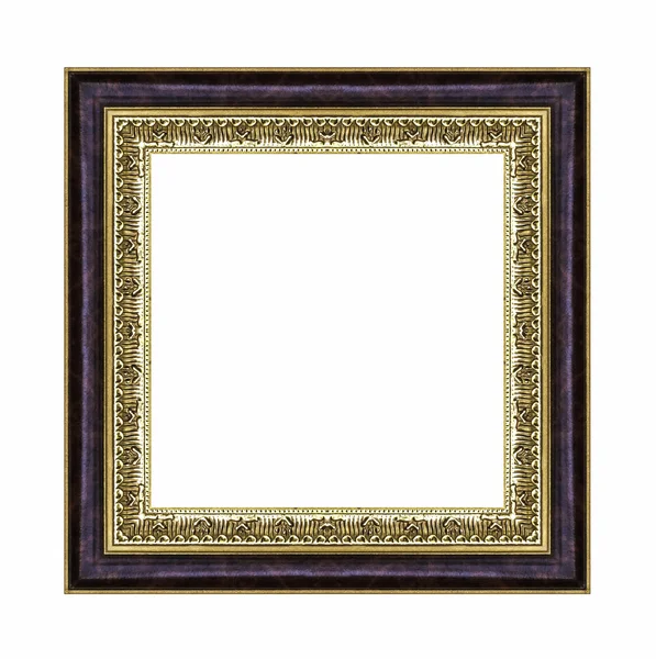 Винтажная золотая рамка с чистым пространством, с резкой дорожкой — стоковое фото