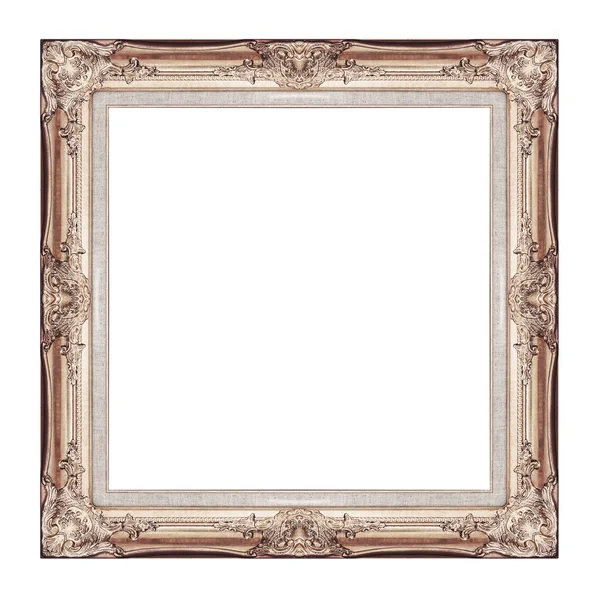 Vintage golden frame with blank space, with clipping path — Stock Photo, Image