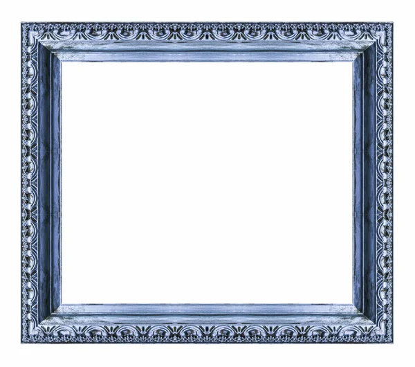 Винтажная синяя рамка с блондинкой — стоковое фото