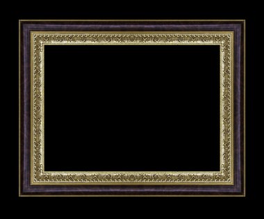 kırpma yolunu ve boşluk ile antika altın çerçeve