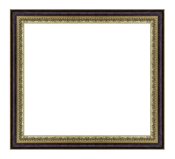 Vintage gold frame with blank space and clipping path — Stock Photo, Image