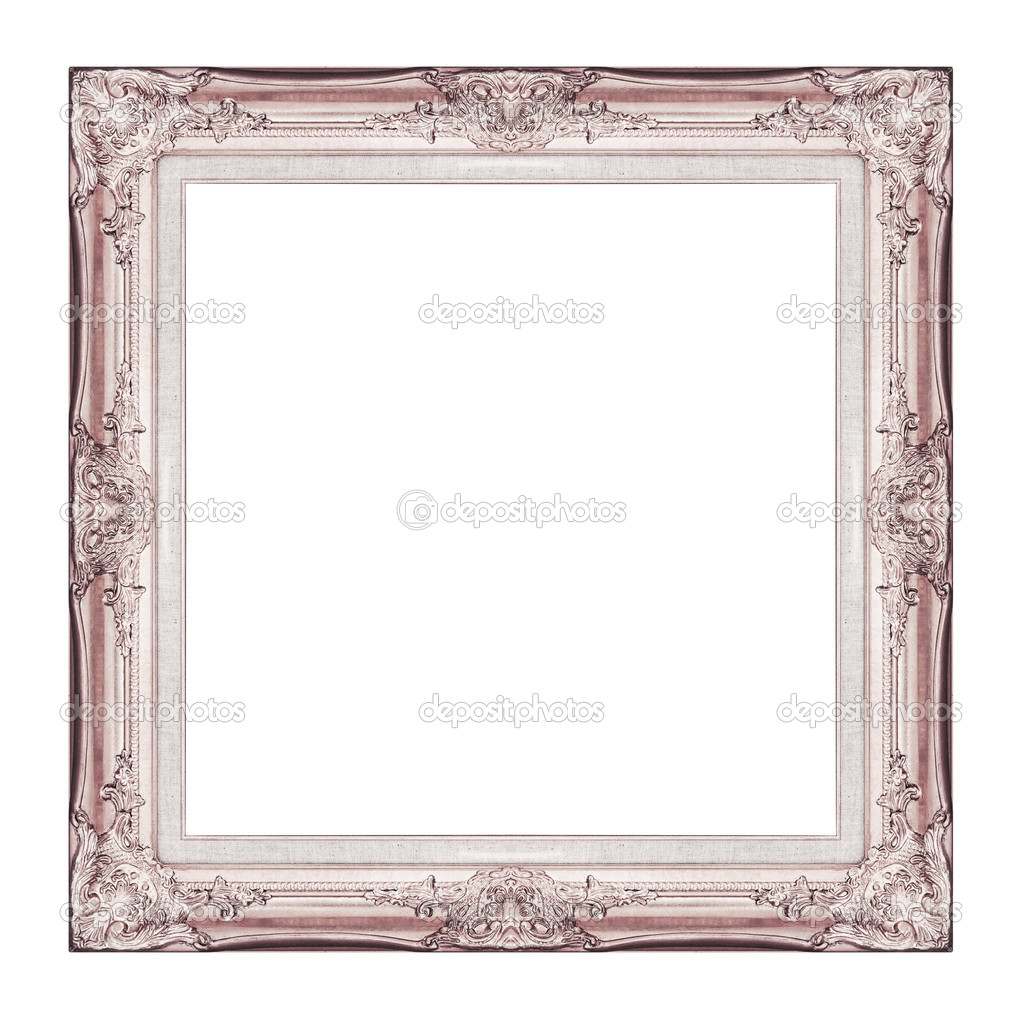 Vintage pinkn frame with blank space, with clipping path