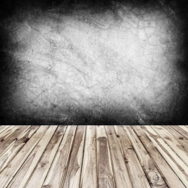 Grunge duvar kağıdı ve ahşap masa