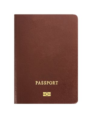 Passport kırpma yolu beyaz zemin üzerine. 