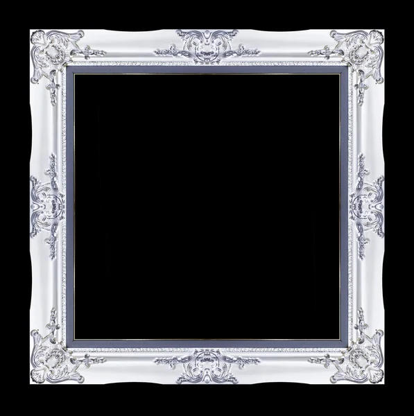 Vintage white frame with blank space, with clipping path — Stock Photo, Image