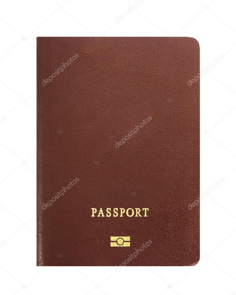 Passport on white background with clipping path. 