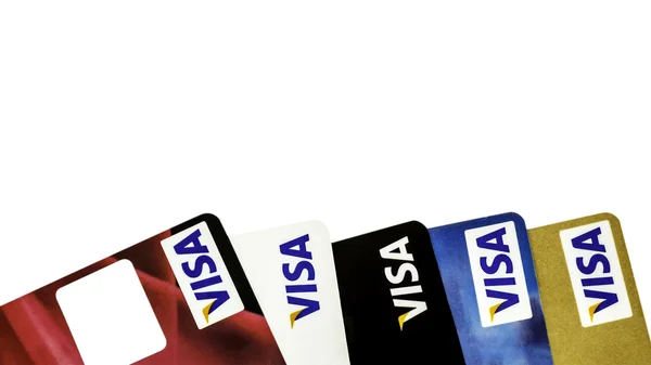 Credit cards on white background — Stock Photo, Image