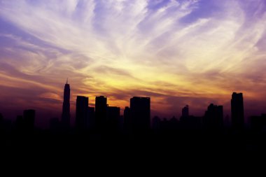 bangkok şehir silhouettes 