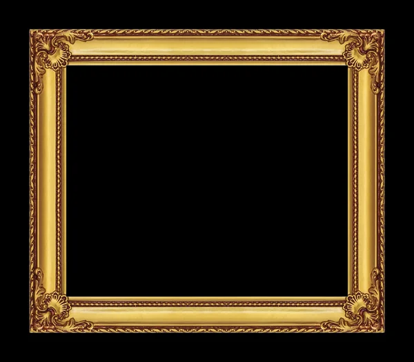 Vintage gouden frame met lege ruimte, met uitknippad — Stockfoto