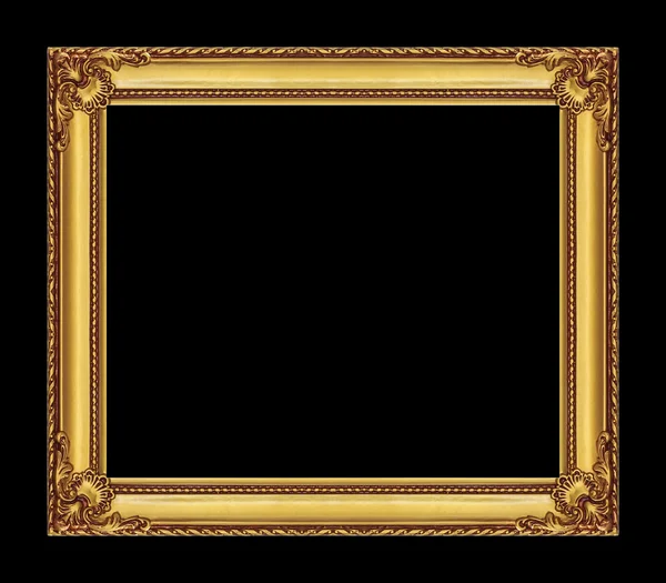 Vintage golden frame with blank space, with clipping path — Stock Photo, Image