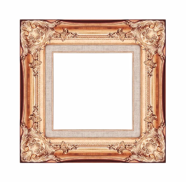 Vintage brown frame with blank space, with clipping path — Stock Photo, Image