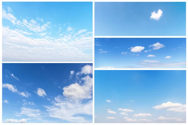Serie di nuvole nel cielo blu — Foto Stock