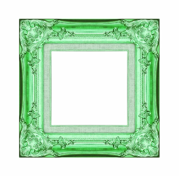 Moldura verde vintage com espaço em branco, com caminho de recorte — Fotografia de Stock