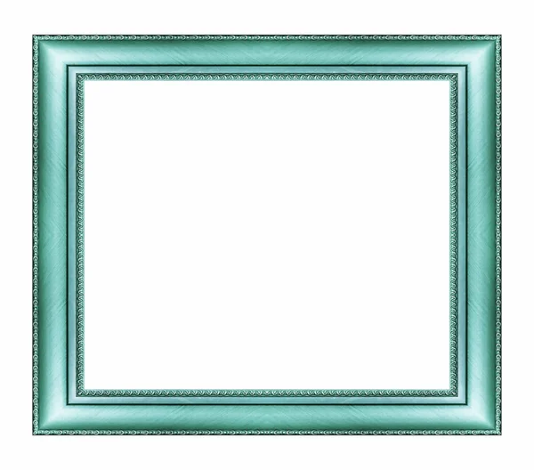 Винтажная синяя рамка с бланшированным пространством, с вырезом пути — стоковое фото