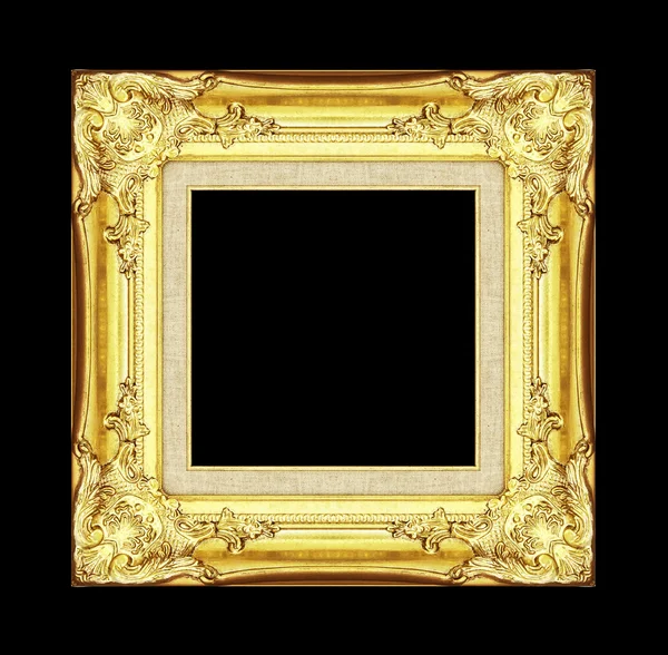 Vintage gouden frame met lege ruimte, met uitknippad — Stockfoto