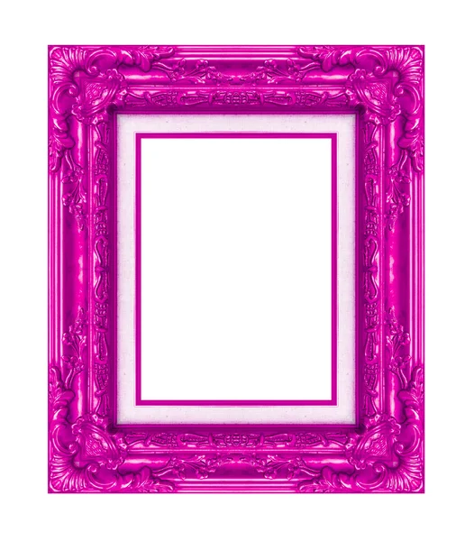 Vintage pink frame with blank space, with clipping path — Stock Photo, Image
