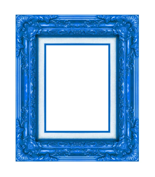 Marco azul vintage con espacio en blanco, con ruta de recorte — Foto de Stock