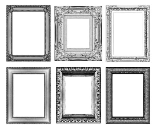 set of vintage gray frame with blank space