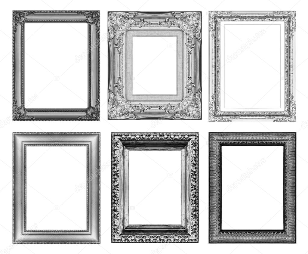 set of vintage gray frame with blank space