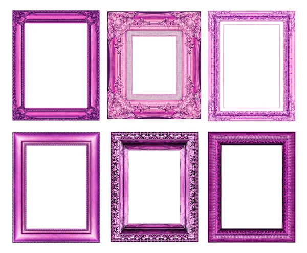 Ensemble de cadre vintage violet avec espace vide — Photo