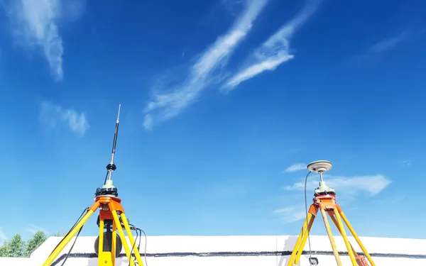 Topografía GPS, sistema de posición global — Foto de Stock