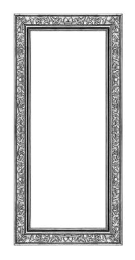 izole kırpma yolu ile beyaz arka plan üzerinde vintage gri çerçeve