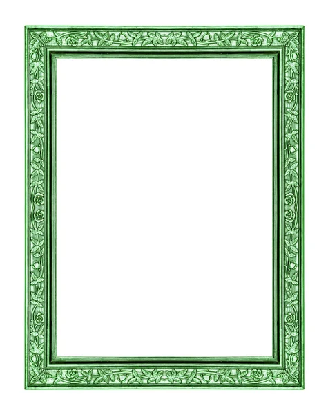 Vintage green frame isoliert auf weißem Hintergrund, mit Clipping-Pfad — Stockfoto