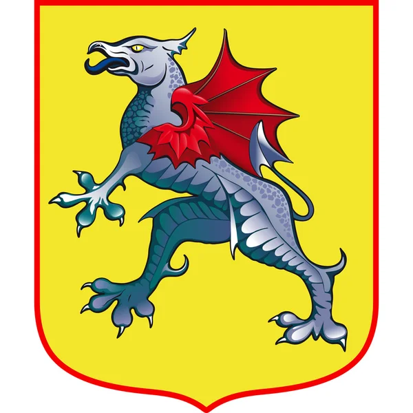 Heraldic Griffin coat of arms — Stock Vector